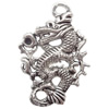 Zinc Alloy Jewelry Findings  Lead-free, Pendant Animal 35x50mm hole=3mm Sold per pkg of 80