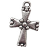 Zinc Alloy Jewelry Findings  Lead-free, Pendant Cross 21x13mm hole=1mm Sold per pkg of 700