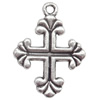 Zinc Alloy Jewelry Findings  Lead-free, Pendant Cross 15x20mm hole=1mm Sold per pkg of 600