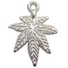 Zinc Alloy Jewelry Findings  Lead-free, Pendant Leaf 16x21mm hole=1.2mm Sold per pkg of 500