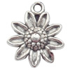 Zinc Alloy Jewelry Findings  Lead-free, Pendant Flower 14x16mm hole=1.5mm Sold per pkg of 600