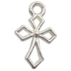 Zinc Alloy Jewelry Findings  Lead-free, Pendant Cross 10x17mm hole=2mm Sold per pkg of 1000