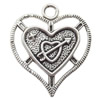 Zinc Alloy Jewelry Findings  Lead-free, Pendant Heart 29x35mm hole=3mm Sold per pkg of 250