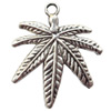 Zinc Alloy Jewelry Findings  Lead-free, Pendant Leaf 34x38mm hole=2.5mm Sold per pkg of 150