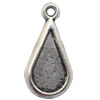 Zinc Alloy Jewelry Findings  Lead-free, Pendant Flat Teardrop 18x9mm hole=1mm Sold per pkg of 800