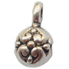 Zinc Alloy Jewelry Findings  Lead-free, Pendant Round 6x11mm hole=1mm Sold per pkg of 1000