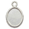 Zinc Alloy Jewelry Findings  Lead-free, Pendant Rlat Oval 10x15mm hole=1mm Sold per pkg of 1000