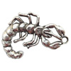 Zinc Alloy Jewelry Findings  Lead-free, Pendant Animal 26.5x41mm hole=3mm Sold per pkg of 150