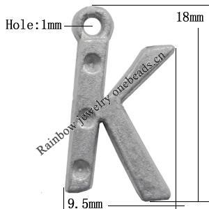 Pendant  Lead-Free Zinc Alloy Jewelry Findings 18x9.5mm hole=1mm，Sold per pkg of 800