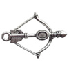 Pendant  Lead-Free Zinc Alloy Jewelry Findings Bow 25x35mm hole=2mm，Sold per pkg of 300