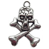 Pendant  Lead-Free Zinc Alloy Jewelry Findings Skeleton 38x24mm hole=3mm，Sold per pkg of 150