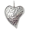 Pendant  Lead-Free Zinc Alloy Jewelry Findings Heart 35x26mm hole=3.5mm，Sold per pkg of 200