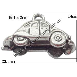 Pendant  Lead-Free Zinc Alloy Jewelry Findings 23.5x14mm hole=2mm，Sold per pkg of 300