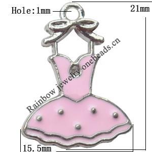 Pendant  Lead-Free Zinc Alloy Jewelry Findings 15.5x21mm hole=1mm，Sold per pkg of 400