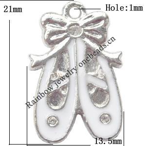 Pendant  Lead-Free Zinc Alloy Jewelry Findings 13.5x21mm hole=1mm，Sold per pkg of 300