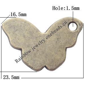 Pendant  Lead-Free Zinc Alloy Jewelry Findings 23.5x16.5mm hole=1.5mm，Sold per pkg of 400