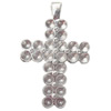 Pendant  Lead-Free Zinc Alloy Jewelry Findings Cross 51.5x82mm，Sold per pkg of 50