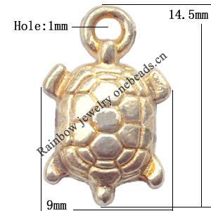 Pendant  Lead-Free Zinc Alloy Jewelry Findings Animal 9x14.5mm hole=1mm，Sold per pkg of 1000