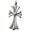 Pendant  Lead-Free Zinc Alloy Jewelry Findings Cross 33x15mm hole=2.5mm，Sold per pkg of 200