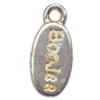 Pendant  Lead-Free Zinc Alloy Jewelry Findings Flat Oval 13x6mm hole=1mm，Sold per pkg of 2500