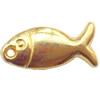 Pendant  Lead-Free Zinc Alloy Jewelry Findings Fish 17.5x8mm hole=1mm，Sold per pkg of 800