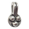 Pendant  Lead-Free Zinc Alloy Jewelry Findings 9x5mm hole=1mm，Sold per pkg of 3000