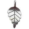 Pendant  Lead-Free Zinc Alloy Jewelry Findings Leaf 28x13mm hole=1mm，Sold per pkg of 400