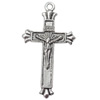 Pendant  Lead-Free Zinc Alloy Jewelry Findings Cross 34x19mm hole=1mm，Sold per pkg of 600