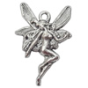 Pendant  Lead-Free Zinc Alloy Jewelry Findings Angel 19x14mm hole=1mm，Sold per pkg of 500