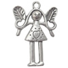 Pendant  Lead-Free Zinc Alloy Jewelry Findings Girl 33x23mm hole=1.5mm，Sold per pkg of 300