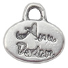 Pendant  Lead-Free Zinc Alloy Jewelry Findings 9x9mm hole=1mm，Sold per pkg of 2000