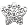 Pendant  Lead-Free Zinc Alloy Jewelry Findings Butterfly 28.5x25mm hole=2mm，Sold per pkg of 300