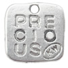 Pendant  Lead-Free Zinc Alloy Jewelry Findings Square 13x13mm hole=1mm，Sold per pkg of 1500