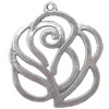 Pendant  Lead-Free Zinc Alloy Jewelry Findings 42x47mm hole=1.5mm，Sold per pkg of 100