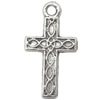 Pendant  Lead-Free Zinc Alloy Jewelry Findings Cross 9x17mm hole=1mm，Sold per pkg of 1000