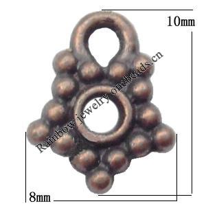 Pendant  Lead-Free Zinc Alloy Jewelry Findings 8x10mm hole=1mm，Sold per pkg of 2000