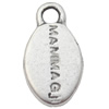 Pendant  Lead-Free Zinc Alloy Jewelry Findings Flat Oval 15x7mm hole=2mm，Sold per pkg of 1500