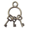 Pendant  Lead-Free Zinc Alloy Jewelry Findings 17x12.5mm hole=2mm，Sold per pkg of 500