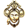 Pendant  Lead-Free Zinc Alloy Jewelry Findings, Head 44x61mm hole=3.5mm, Sold per pkg of 50