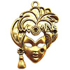 Pendant  Lead-Free Zinc Alloy Jewelry Findings, Head 39.5x55.5mm hole=3.5mm, Sold per pkg of 60