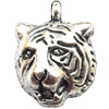 Pendant  Lead-Free Zinc Alloy Jewelry Findings, Tiger Head 17x13mm hole=1mm, Sold per pkg of 400