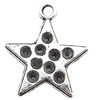 Pendant  Lead-Free Zinc Alloy Jewelry Findings, Star 23x27mm hole=2mm, Sold per pkg of 200