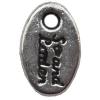 Pendant  Lead-Free Zinc Alloy Jewelry Findings, Flat oval 8x12mm hole=1mm, Sold per pkg of 1500