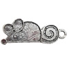 Pendant  Lead-Free Zinc Alloy Jewelry Findings, Animal 9.5x26mm hole=1.2mm, Sold per pkg of 600