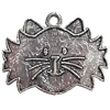 Pendant  Lead-Free Zinc Alloy Jewelry Findings, Animal Head 24x18.5mm hole=1.2mm, Sold per pkg of 350