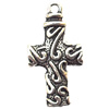 Pendant  Lead-Free Zinc Alloy Jewelry Findings, Cross 14x27mm hole=1.4mm, Sold per pkg of 400