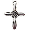 Pendant  Lead-Free Zinc Alloy Jewelry Findings, Cross 12x26mm hole=1.5mm, Sold per pkg of 400