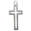 Pendant  Lead-Free Zinc Alloy Jewelry Findings, Cross 11x23mm hole=1mm, Sold per pkg of 1000
