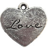 Pendant  Lead-Free Zinc Alloy Jewelry Findings, Heart 21x20mm hole=1mm, Sold per pkg of 300