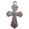 Pendant  Lead-Free Zinc Alloy Jewelry Findings, Cross 12x21mm hole=1mm, Sold per pkg of 1000